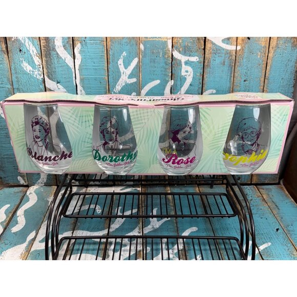 ABC Signature Golden Girls Stemless Wine Glasses Set of 4 Dorothy, Blanch,..... - Picture 2 of 13
